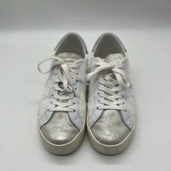 D.A.T.E. Black + White Leather Sneakers - Picture 5 of 8